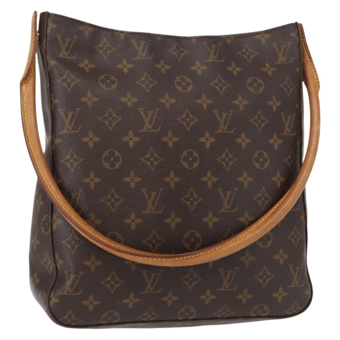 Louis Vuitton Looping GM Monogram Canvas Shoulder Bag M51145 France: Louis Vuitton Looping GM Monogram Canvas Shoulder Bag M51145 France This is a Louis Vuitton Monogram Looping GM shoulder bag crafted from signature monogram canvas with a monogram colorway. The bag fe