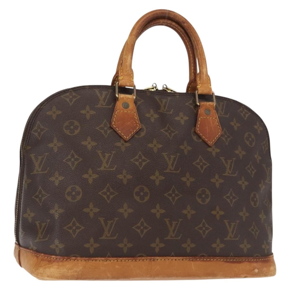 Monogram Canvas Alma Handbag by Louis Vuitton M51130 France: Monogram Canvas Alma Handbag by Louis Vuitton M51130 France This Louis Vuitton Monogram Alma Hand Bag features the brand's signature monogram canvas exterior with leather trim. The bag is designed in