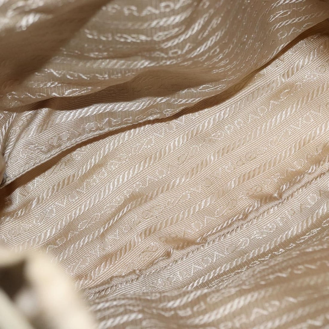 PRADA Beige Silver Nylon Backpack Auth Italy 155293 - 11