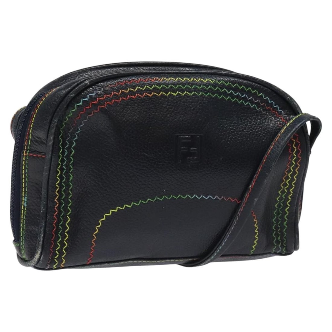 Authentic FENDI Navy Leather Shoulder Bag Made in Italy: Authentic FENDI Navy Leather Shoulder Bag Made in Italy This authentic FENDI shoulder bag is a stylish accessory crafted from high-quality leather in a rich navy color. Designed in Italy, this bag