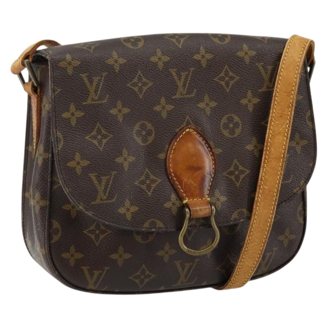 LOUIS VUITTON Monogram Saint Cloud GM Shoulder Bag M51242 Authentic (1 of 18)