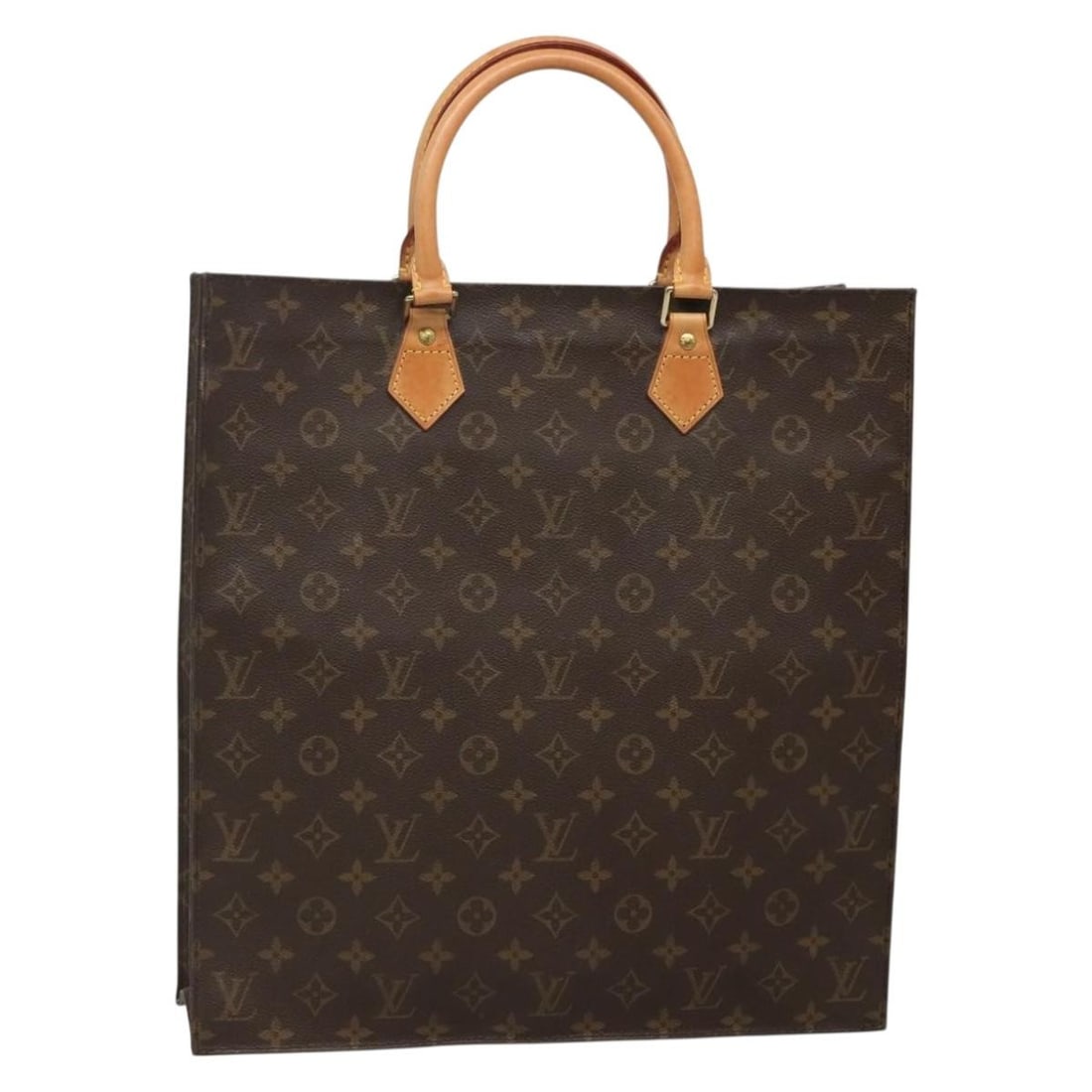 LOUIS VUITTON Monogram Sac Plat Hand Bag M51140 France: LOUIS VUITTON Monogram Sac Plat Hand Bag M51140 France This authentic LOUIS VUITTON Monogram Sac Plat Hand Bag (Model M51140) features a classic monogram canvas exterior, showcasing the iconic design