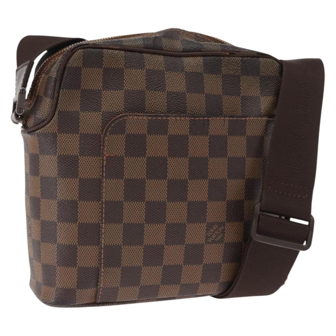 Damier Ebene Canvas Olaf PM Shoulder Bag by Louis Vuitton N41442: Damier Ebene Canvas Olaf PM Shoulder Bag by Louis Vuitton N41442 This Louis Vuitton Damier Ebene Olaf PM shoulder bag features the signature Damier Ebene canvas in a compact and versatile design. Made