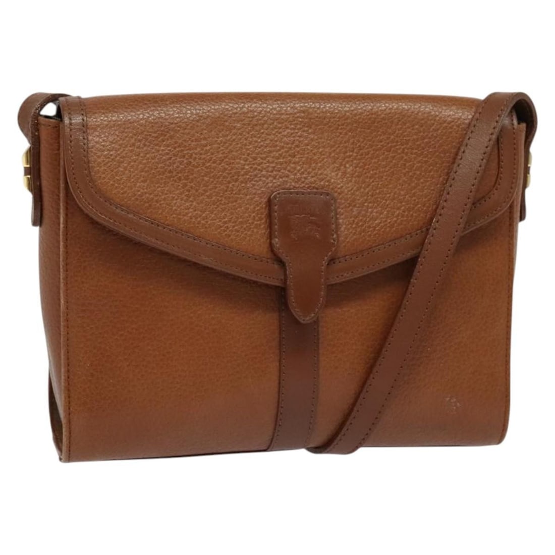 Burberrys Brown Leather Shoulder Bag Gold Accents Authentic: Burberrys Brown Leather Shoulder Bag Gold Accents Authentic This Burberrys shoulder bag is crafted from high-quality leather, featuring a stylish brown and gold color combination. The bag is designed
