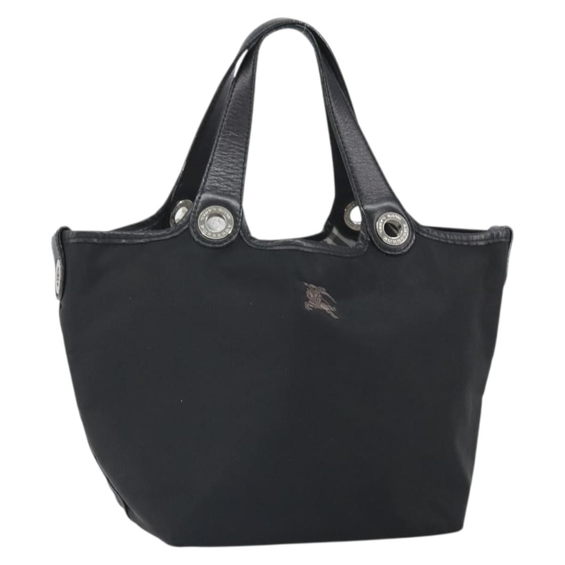 Burberry Black Nylon Handbag with Silver Tone Accents (1 of 18)