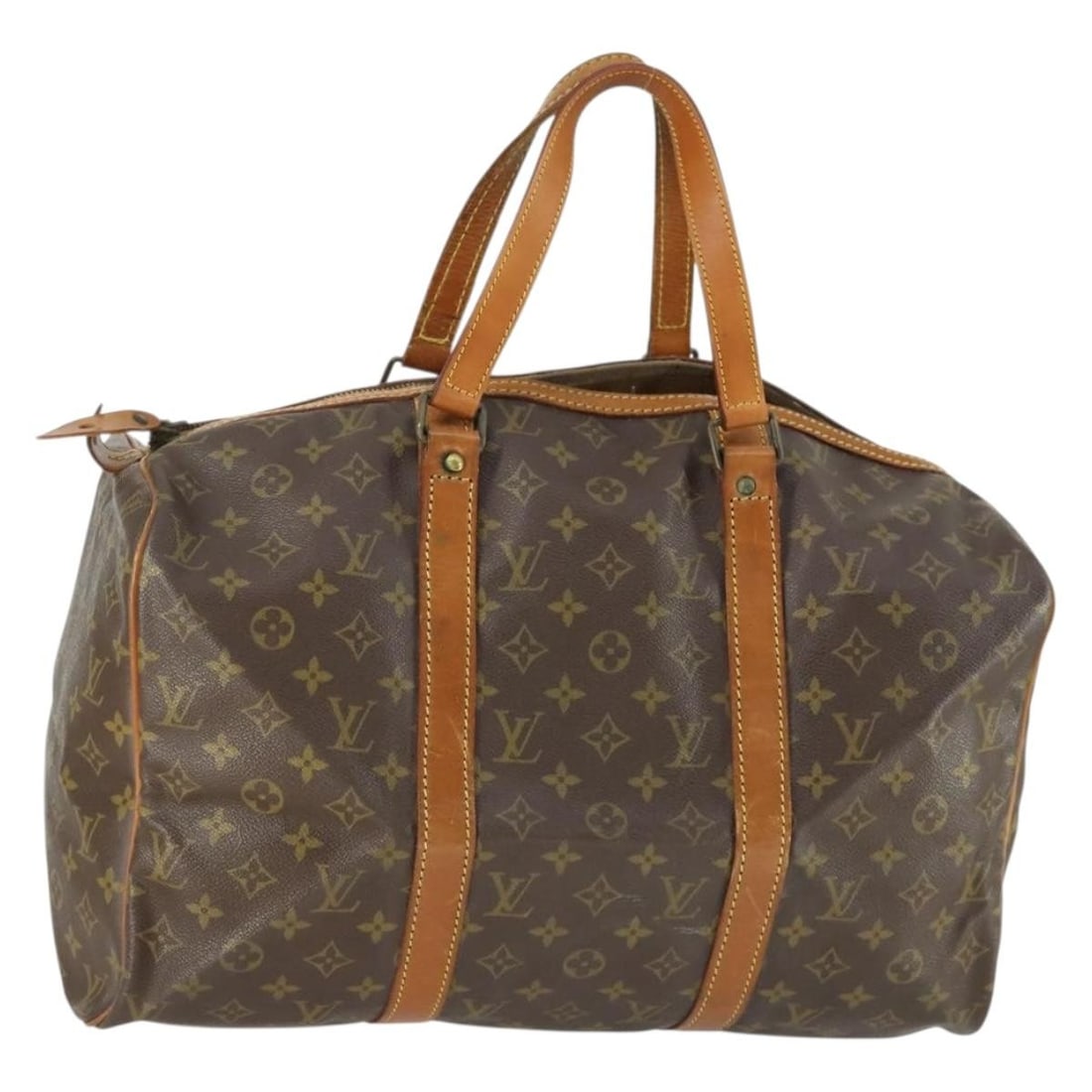 Louis Vuitton Monogram Canvas Sac Souple 45 Boston Bag M41624 with Aftermarket Handle: Louis Vuitton Monogram Canvas Sac Souple 45 Boston Bag M41624 with Aftermarket Handle This Louis Vuitton Monogram Sac Souple 45 Boston Bag, model M41624, features the brand's iconic monogram canvas ex