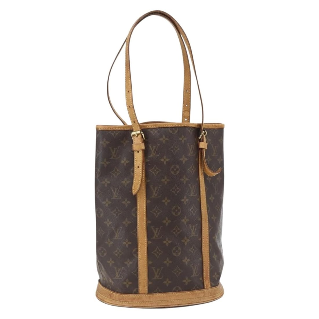 Louis Vuitton Bucket GM Monogram Canvas Shoulder Bag M42236 France: Louis Vuitton Bucket GM Monogram Canvas Shoulder Bag M42236 France This is a Louis Vuitton Monogram Bucket GM shoulder bag crafted from signature monogram canvas. The bag features a spacious interior,