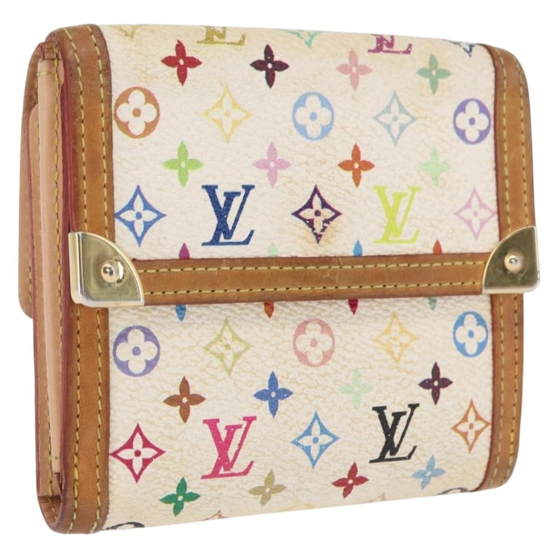 Louis Vuitton Monogram Multicolor Canvas Wallet M92983 White: Louis Vuitton Monogram Multicolor Canvas Wallet M92983 White This Louis Vuitton Multicolor Porte Monnaie Billets Cartes Credit wallet features the iconic Monogram Multicolor canvas in white. Made in F
