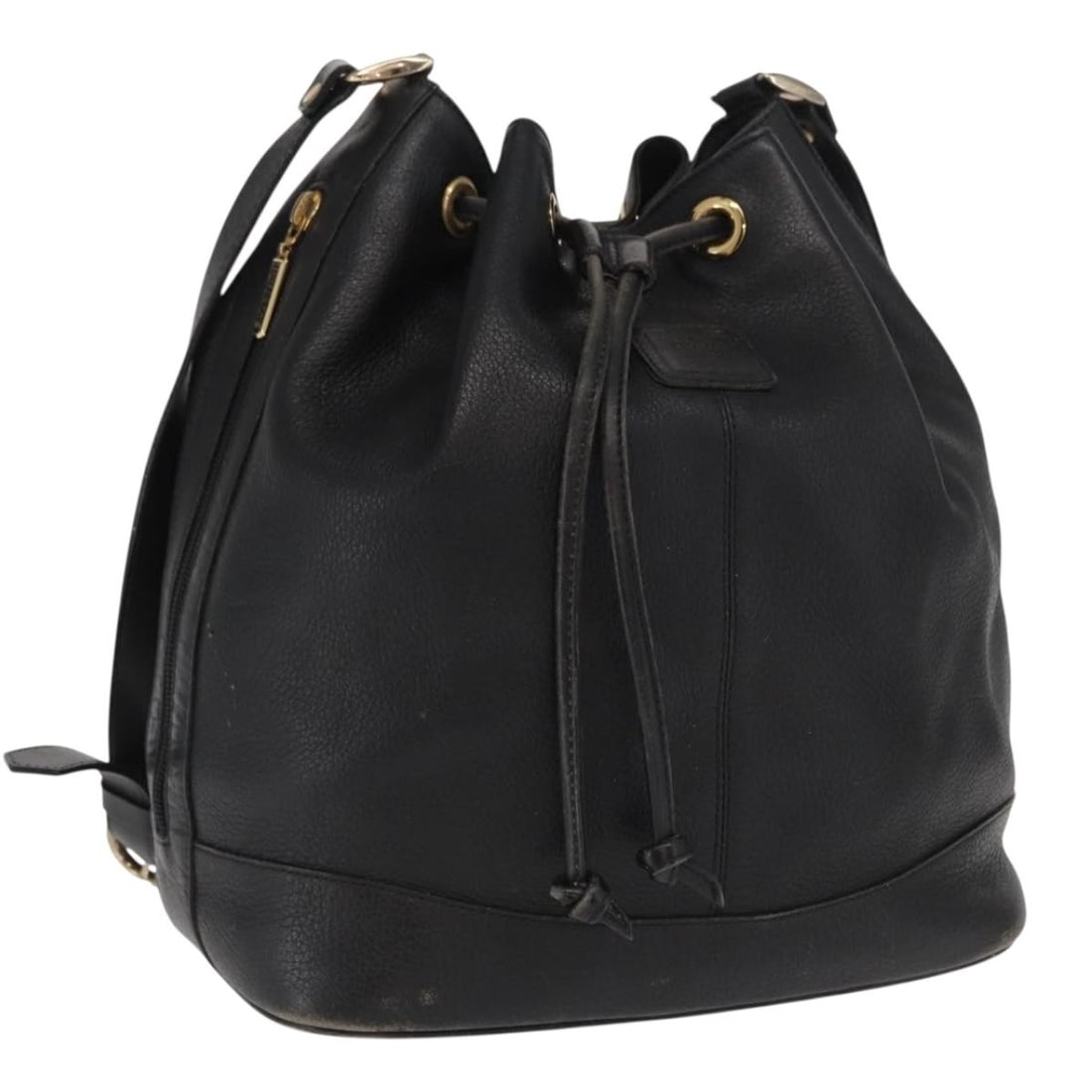 Black Leather Burberrys Shoulder Bag with Gold Hardware: Black Leather Burberrys Shoulder Bag with Gold Hardware This Burberrys shoulder bag features black leather with gold hardware. It has a structured silhouette with a shoulder strap that adjusts between