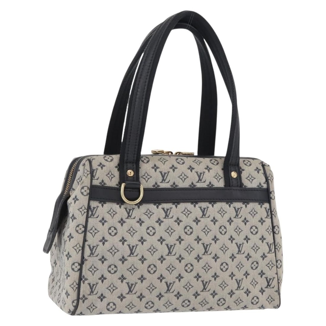 Monogram Mini Josephine PM Blue Canvas Handbag by Louis Vuitton M92049: Monogram Mini Josephine PM Blue Canvas Handbag by Louis Vuitton M92049 This Louis Vuitton Josephine PM handbag features the Monogram Mini Canvas in blue. It is a hand-carry style and was made in Franc
