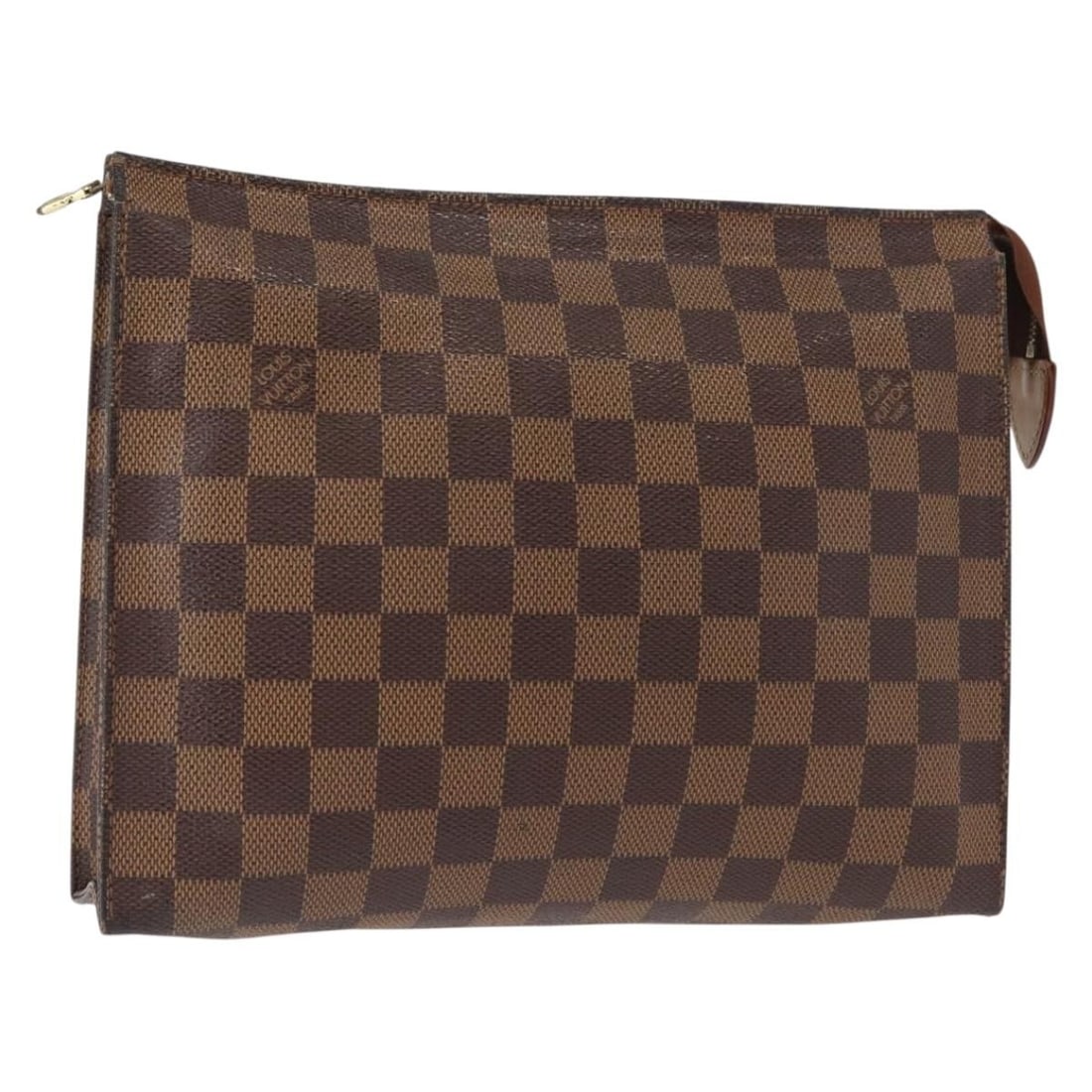 LOUIS VUITTON Damier Ebene Poche Toilette 26 Pouch N47543 France Auth: LOUIS VUITTON Damier Ebene Poche Toilette 26 Pouch N47543 France Auth This LOUIS VUITTON Damier Ebene Poche Toilette 26 Pouch is a stylish accessory crafted from durable Damier Ebene Canvas. Designed