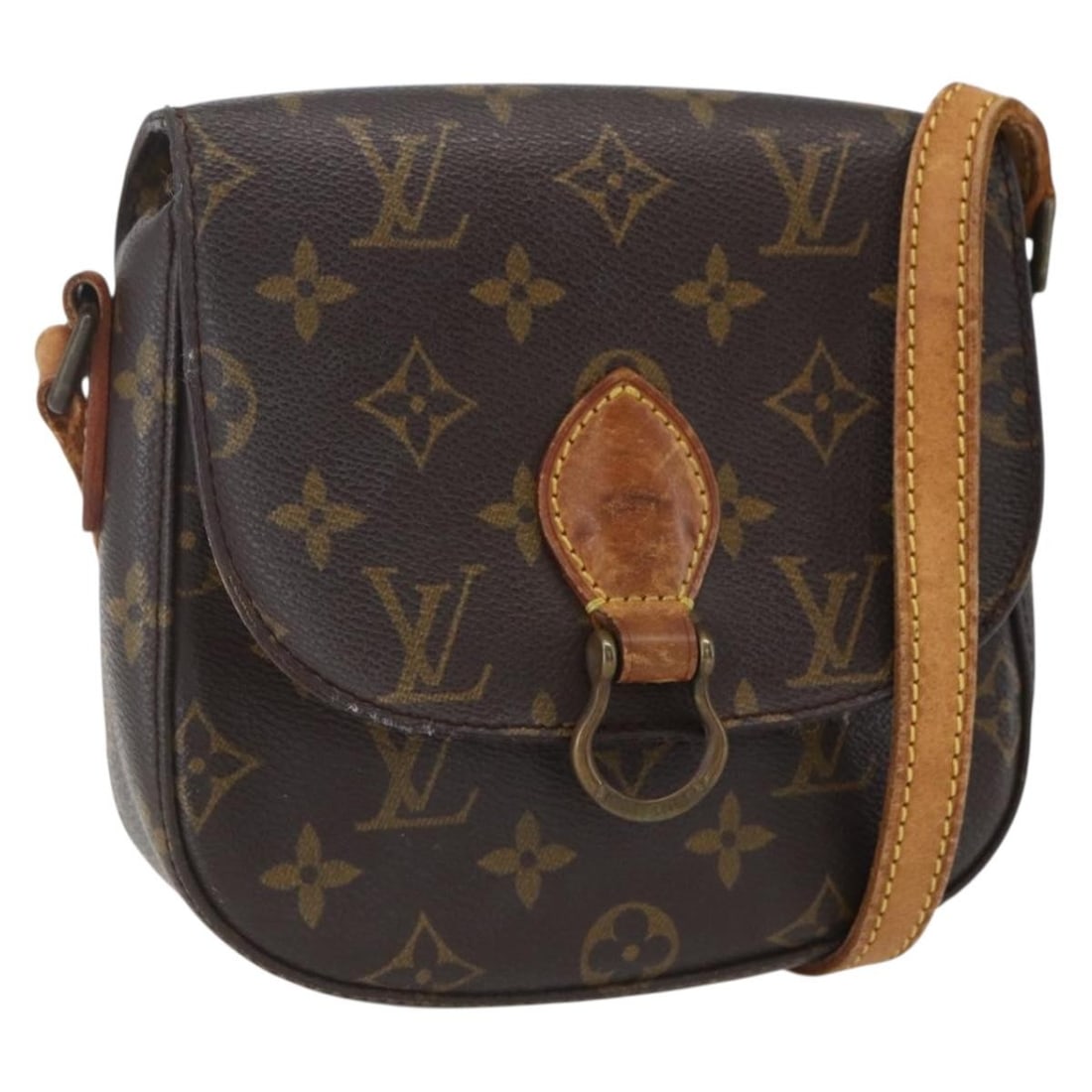 Louis Vuitton Saint Cloud PM Monogram Canvas Shoulder Bag M51244 France: Louis Vuitton Saint Cloud PM Monogram Canvas Shoulder Bag M51244 France This Louis Vuitton Saint Cloud PM shoulder bag features the classic Monogram canvas exterior. The bag measures approximately 6.7