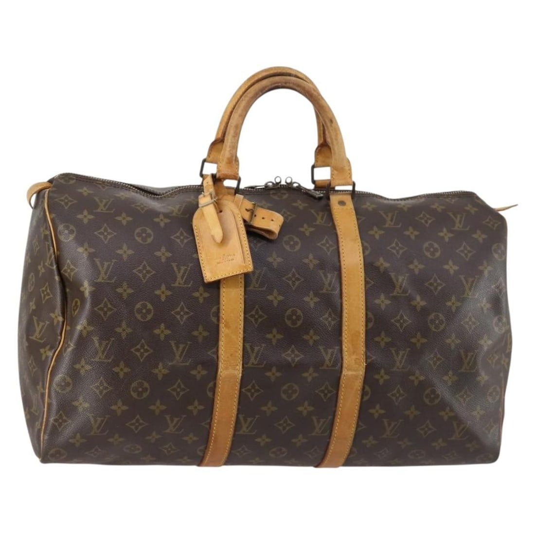 LOUIS VUITTON Monogram Keepall 50 Boston Bag M41426 Auth France: LOUIS VUITTON Monogram Keepall 50 Boston Bag M41426 Auth France The LOUIS VUITTON Monogram Keepall 50 Boston Bag is a stylish and versatile travel companion, crafted from high-quality Monogram Canvas.