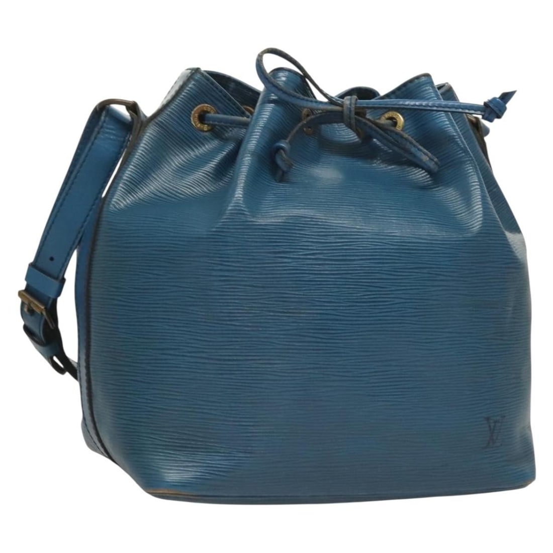 Louis Vuitton Epi Petit Noe Shoulder Bag Blue M44105 Auth: Louis Vuitton Epi Petit Noe Shoulder Bag Blue M44105 Auth This authentic LOUIS VUITTON Epi Petit Noe Shoulder Bag showcases a stylish and functional design in a striking blue Epi leather. It features