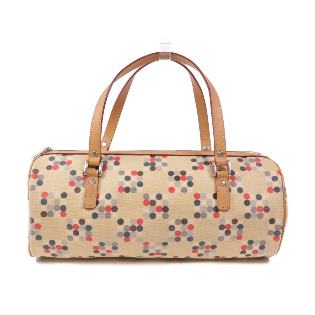 BURBERRY BLUE LABEL Beige Canvas Handbag: BURBERRY BLUE LABEL Beige Canvas Handbag This elegant handbag from Burberry Blue Label features a sophisticated beige canvas exterior, providing both style and durability. With a size classified as re