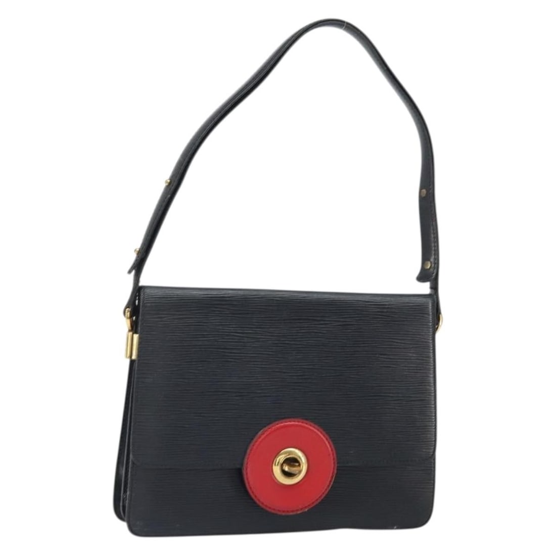 Louis Vuitton Epi Leather Free Run Shoulder Bag Red Black M52417: Louis Vuitton Epi Leather Free Run Shoulder Bag Red Black M52417 This Louis Vuitton Epi Free Run Bicolor Shoulder Bag features a striking red and black Epi leather exterior. The bag includes an adjust