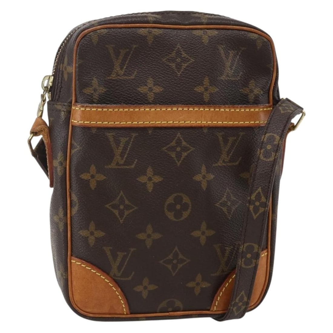 LOUIS VUITTON Monogram Danube Shoulder Bag M45266 Auth France: LOUIS VUITTON Monogram Danube Shoulder Bag M45266 Auth France The LOUIS VUITTON Monogram Danube Shoulder Bag is a stylish accessory crafted in France from durable Monogram Canvas. This shoulder bag fe