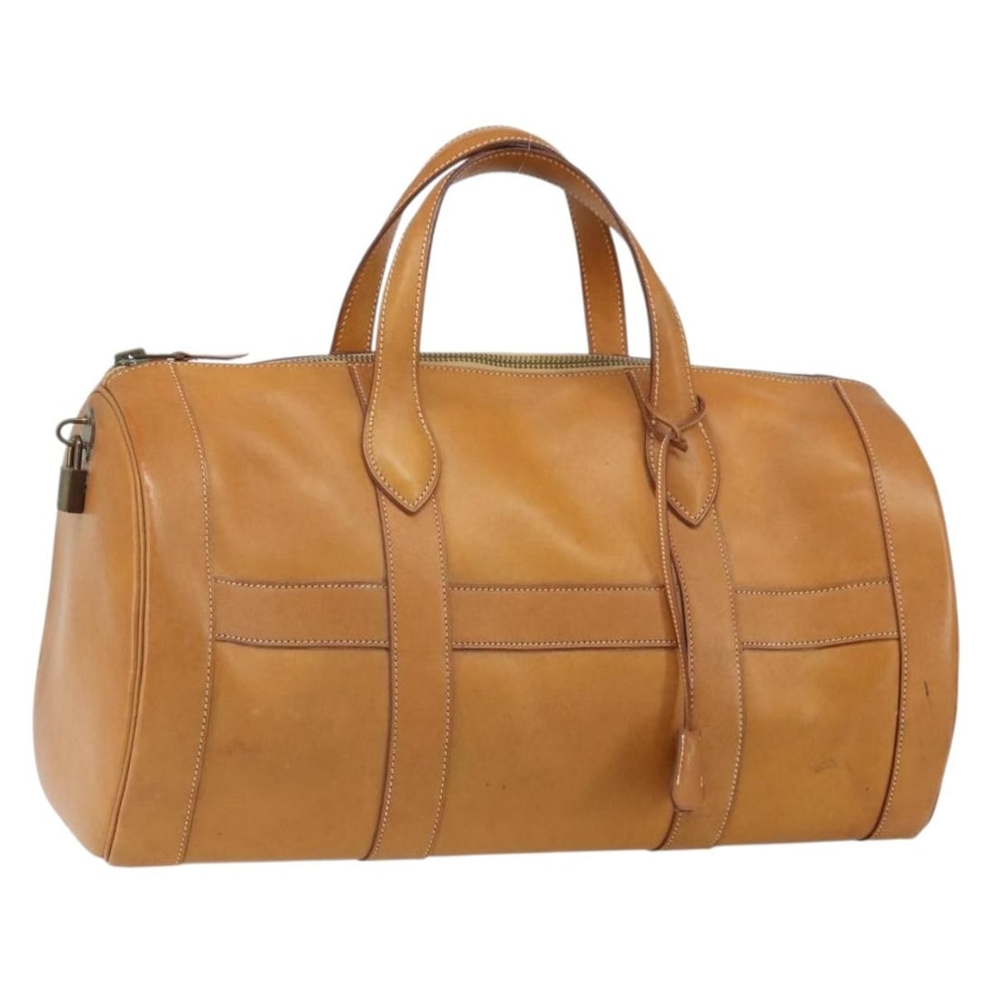 Brown Leather Hermes Vintage Handbag with Padlock and Keys France (1 of 18)