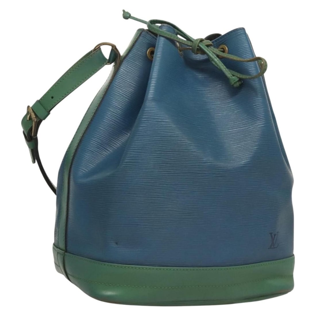 Louis Vuitton Epi Noe Bicolor Shoulder Bag Green Blue M44044 Auth: Louis Vuitton Epi Noe Bicolor Shoulder Bag Green Blue M44044 Auth Introducing the LOUIS VUITTON Epi Noe Shoulder Bag, a stylish and practical accessory crafted from durable Epi leather. This bicolor b