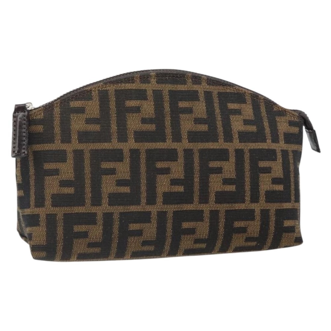 Fendi Black Brown Zucca Canvas Pouch Bag Italy (1 of 16)