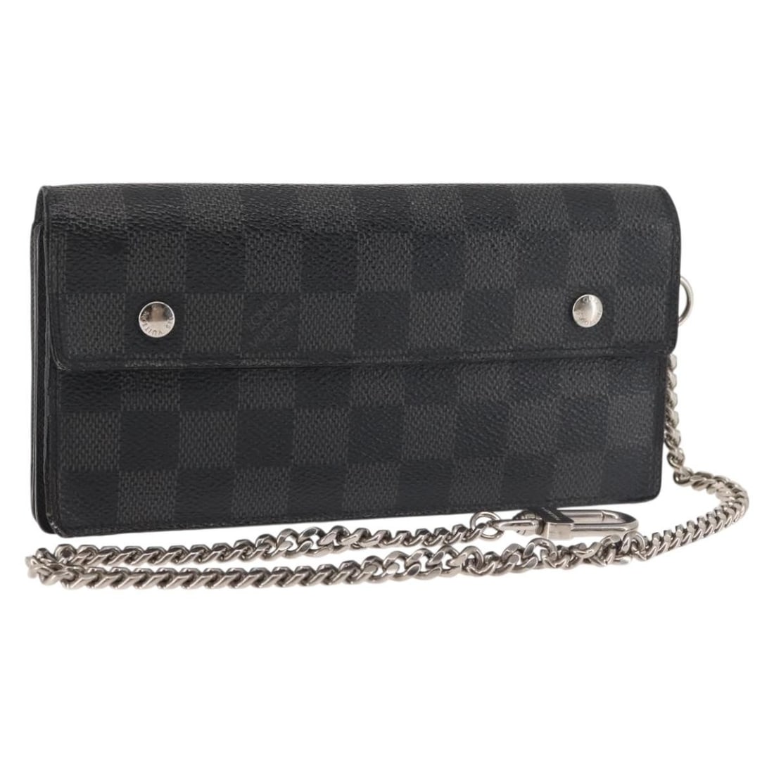 Louis Vuitton Damier Graphite Accordion Wallet N60023 Authentic Style Long Wallet (1 of 18)