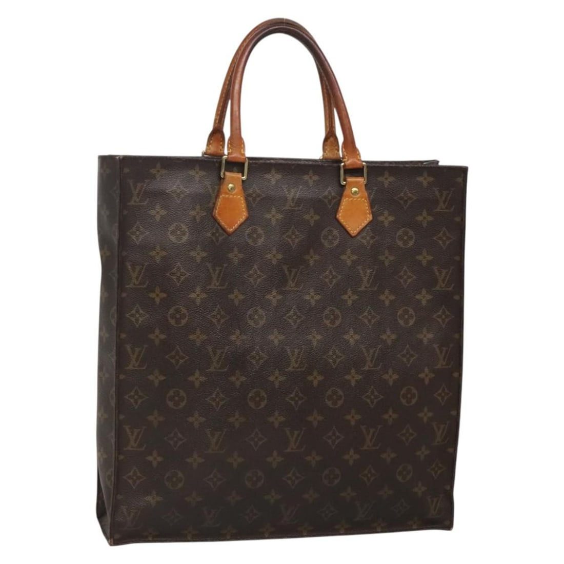 LOUIS VUITTON Monogram Sac Plat Hand Bag M51140 Authentic France: LOUIS VUITTON Monogram Sac Plat Hand Bag M51140 Authentic France This authentic LOUIS VUITTON Monogram Sac Plat Hand Bag (Model M51140) features the iconic Monogram Canvas, known for its durability an