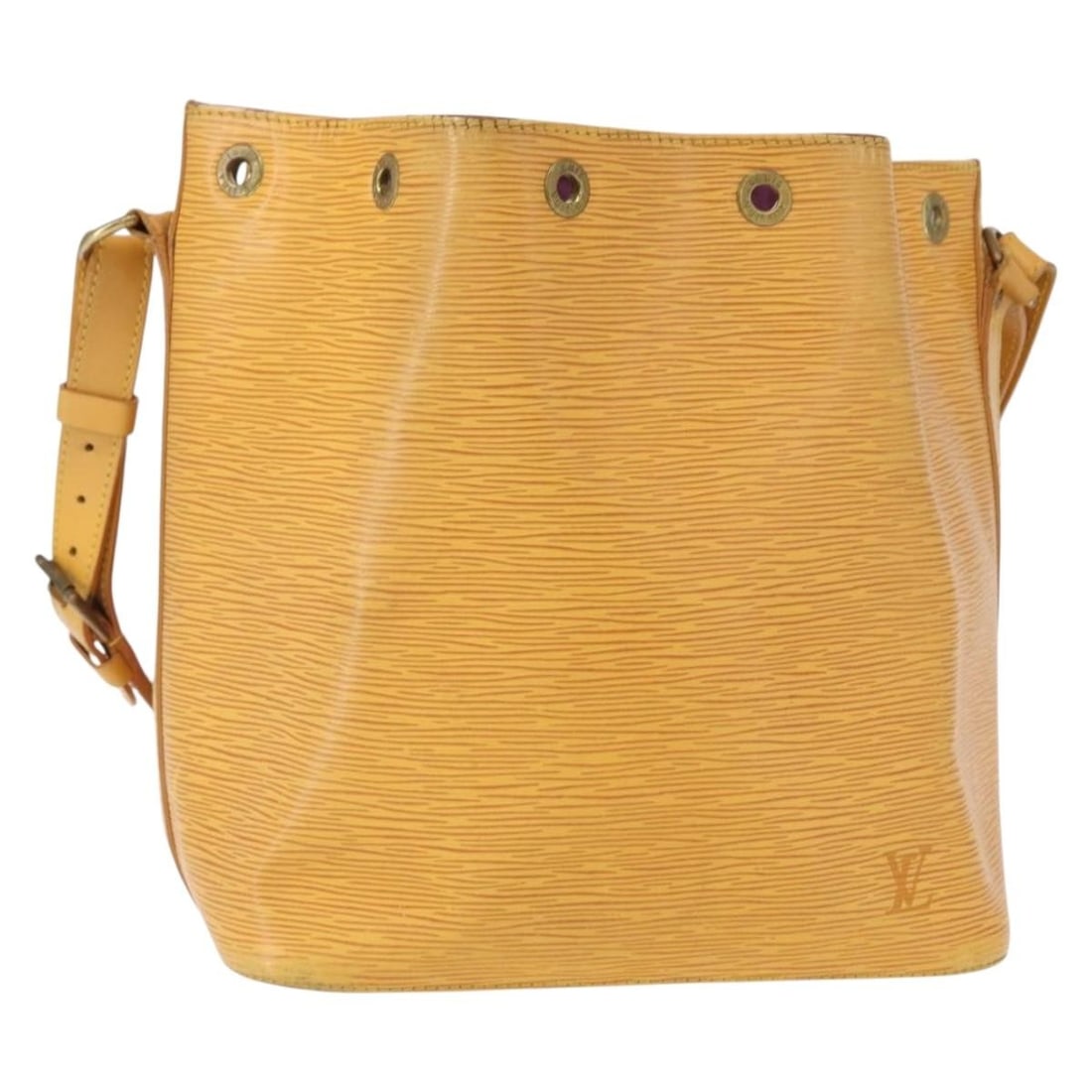 LOUIS VUITTON Epi Petit Noe Yellow Shoulder Bag M44109 Auth: LOUIS VUITTON Epi Petit Noe Yellow Shoulder Bag M44109 Auth This LOUIS VUITTON Epi Petit Noe Shoulder Bag is a stylish accessory crafted in France from durable Epi leather. The vibrant yellow exterior