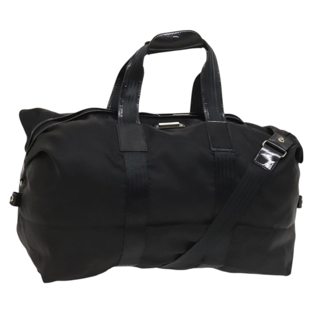 GUCCI Boston Bag Nylon Black Silver 012 1046 3249 Authentic Italy (1 of 18)