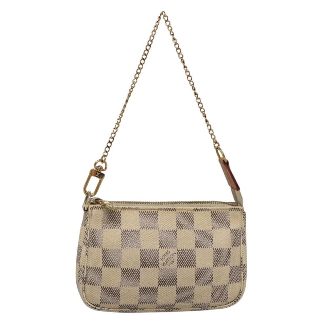 LOUIS VUITTON Damier Azur Mini Pochette Accessoires Pouch N63005: LOUIS VUITTON Damier Azur Mini Pochette Accessoires Pouch N63005 The LOUIS VUITTON Damier Azur Mini Pochette Accessoires is a chic accessory pouch crafted from Damier Azur canvas. This stylish pouch f