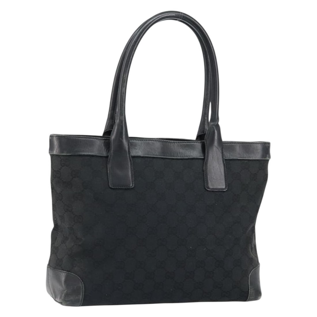 GUCCI Black GG Canvas Tote Bag 33890 Auth Italy (1 of 18)