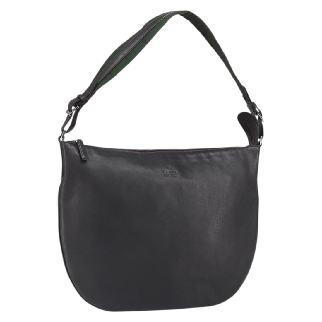 Black GG Canvas Gucci Shoulder Bag 001 1206 Silver Accents Italy: Black GG Canvas Gucci Shoulder Bag 001 1206 Silver Accents Italy This GUCCI GG Canvas shoulder bag features a black and silver color scheme and is crafted from signature GG canvas. Designed with an ap