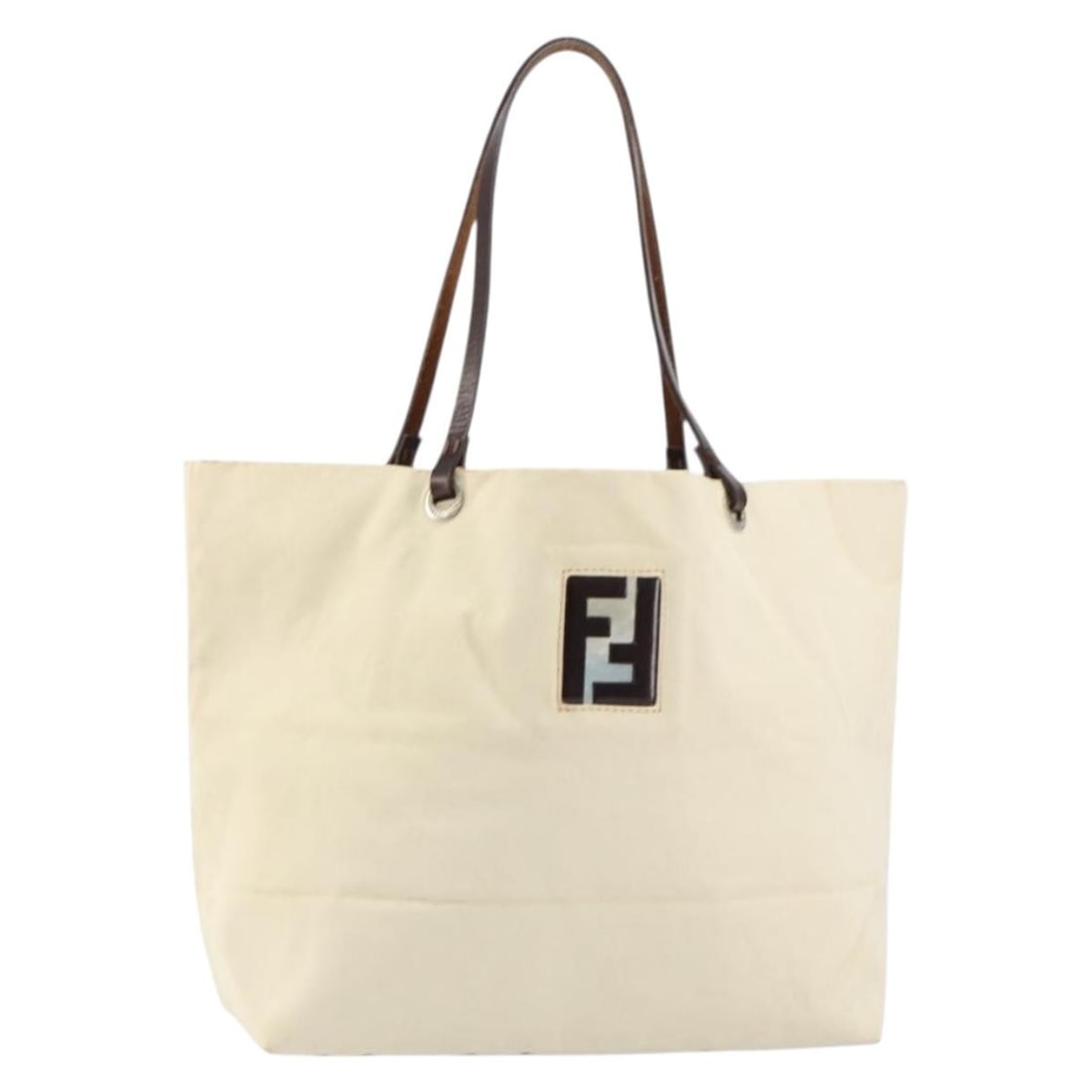FENDI Ivory Canvas Hand Bag Made in Italy: FENDI Ivory Canvas Hand Bag Made in Italy This authentic FENDI hand bag showcases a classic design in luxurious ivory canvas. Made in Italy, it features a spacious interior and a stylish exterior, per