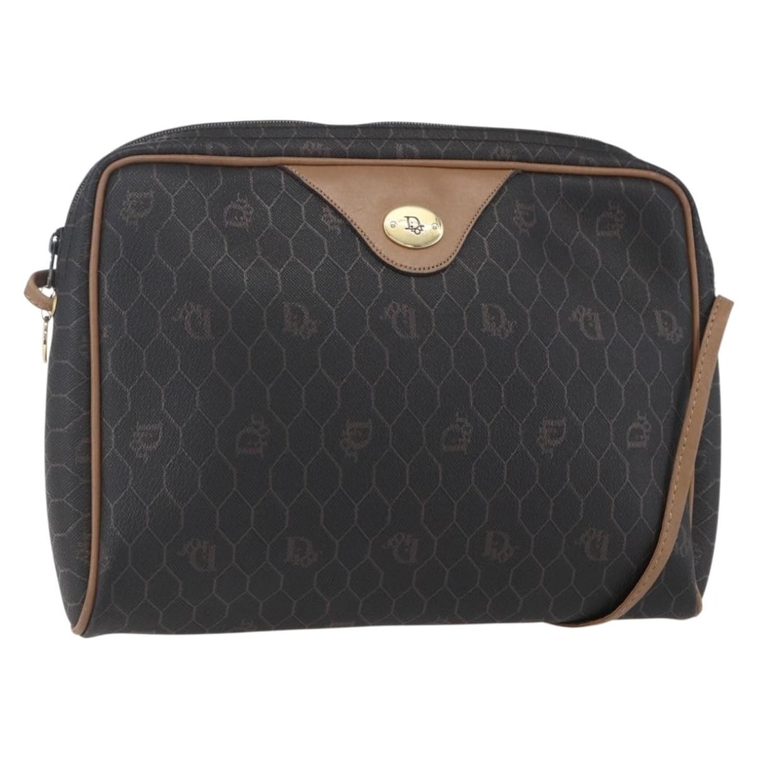 Christian Dior Honeycomb PVC Shoulder Bag Black Gold Auth: Christian Dior Honeycomb PVC Shoulder Bag Black Gold Auth Introducing the Christian Dior Honeycomb Canvas Shoulder Bag, a stunning accessory crafted in France. This stylish bag features a luxurious bl