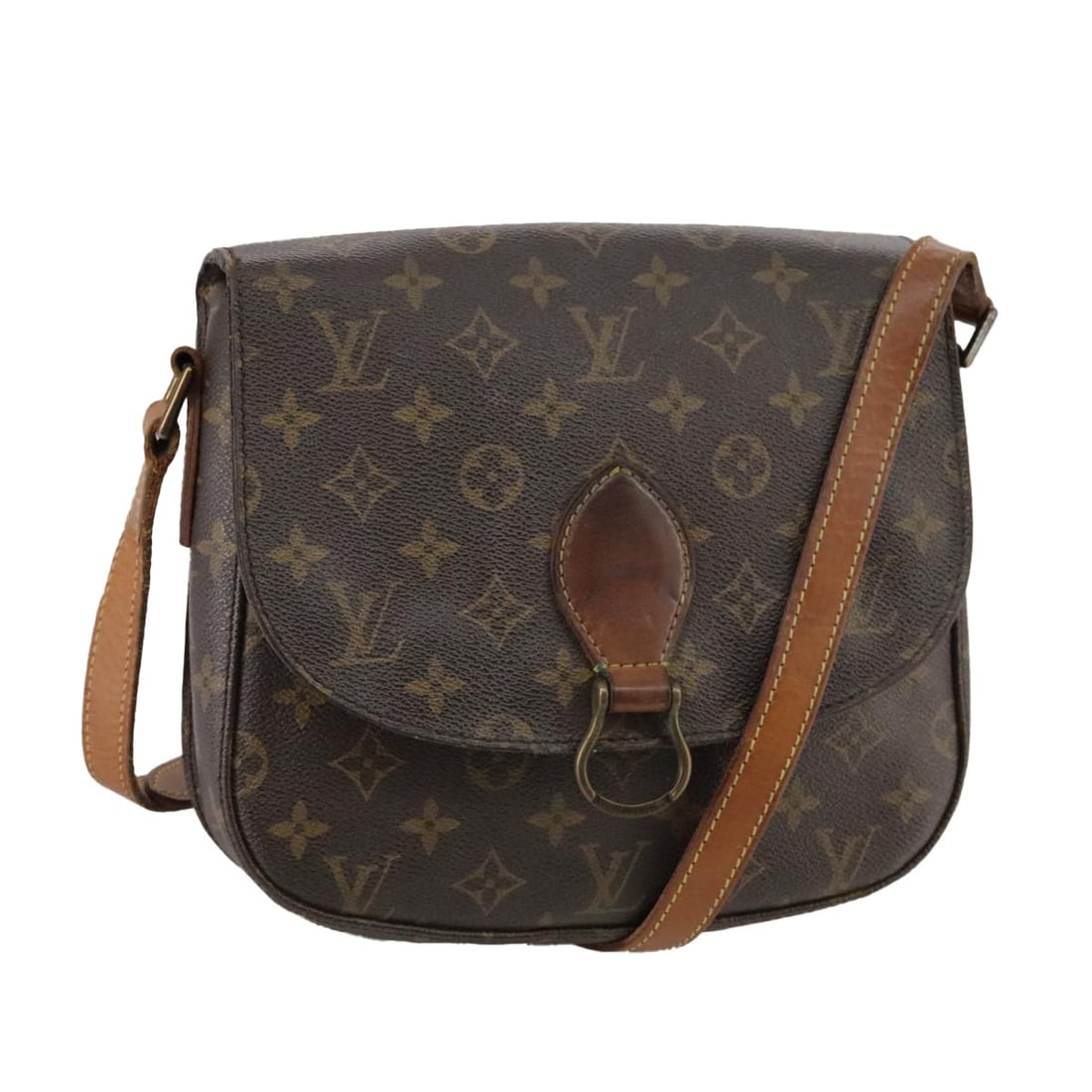 Louis Vuitton Monogram Saint Cloud GM Shoulder Bag M51242 France: Louis Vuitton Monogram Saint Cloud GM Shoulder Bag M51242 France Introducing the LOUIS VUITTON Monogram Saint Cloud GM Shoulder Bag, a classic accessory crafted from durable Monogram Canvas. This styl