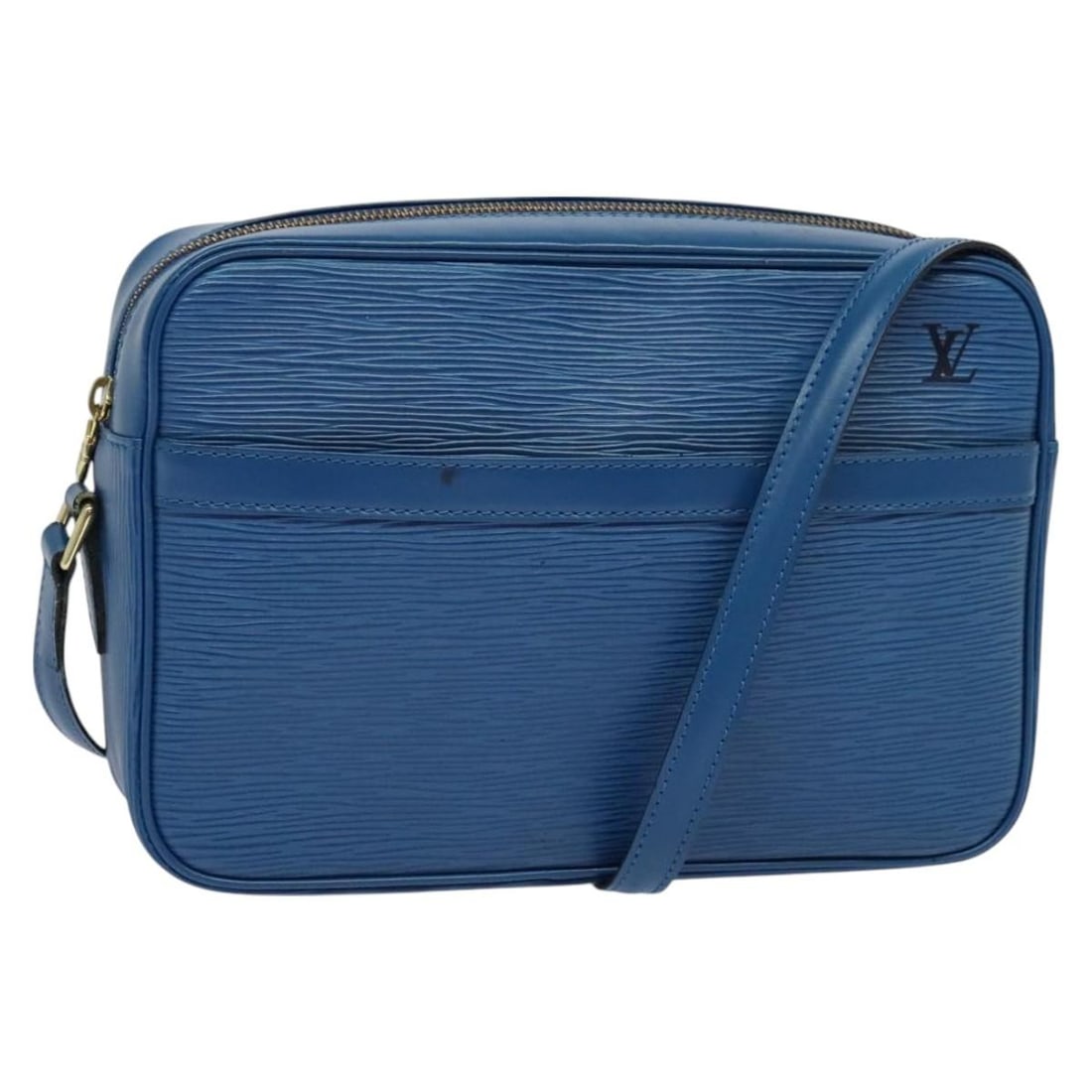 LOUIS VUITTON Epi Trocadero 27 Blue Shoulder Bag M52315 (1 of 18)