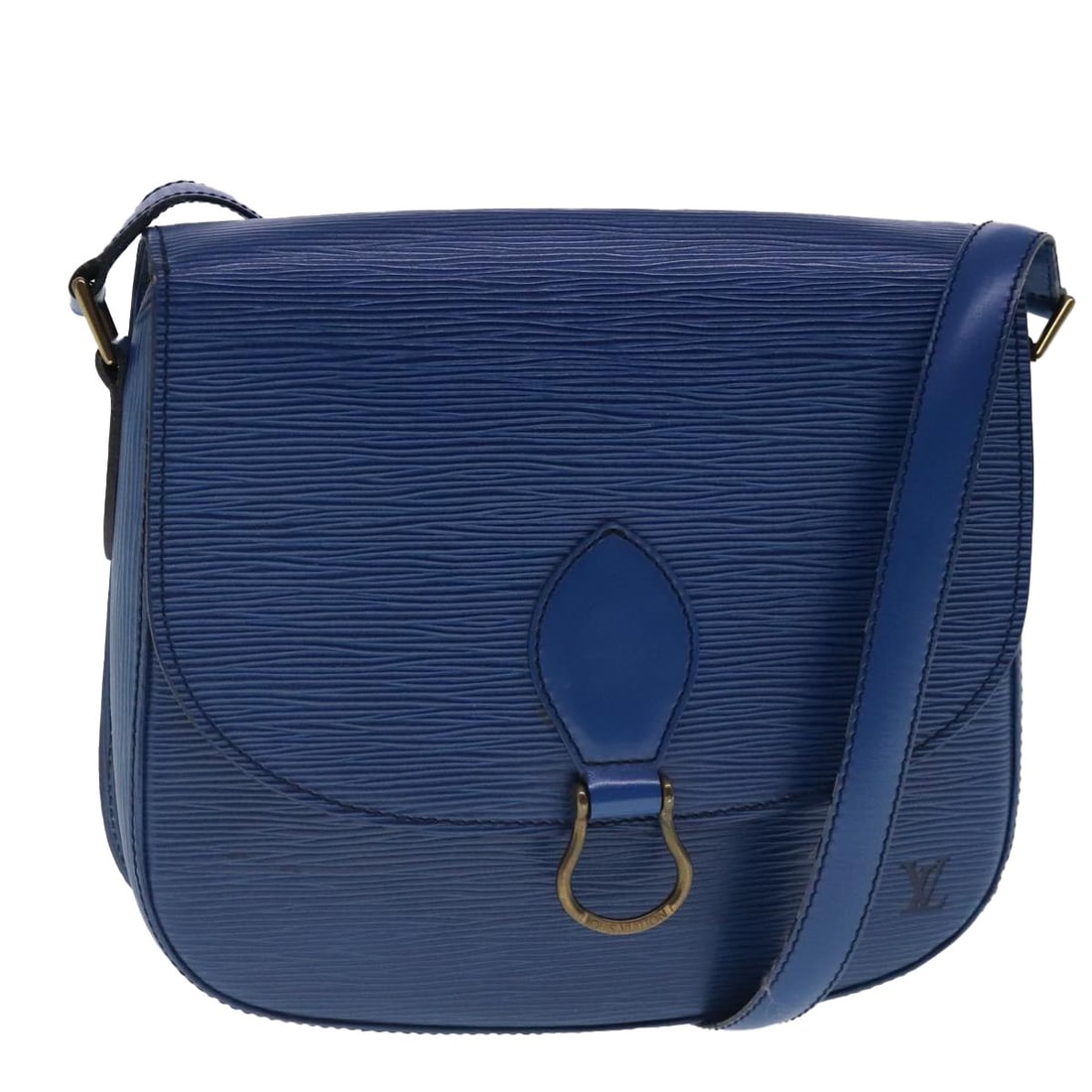 LOUIS VUITTON Epi Saint Cloud GM Shoulder Bag Toledo Blue M52195 Authentic: LOUIS VUITTON Epi Saint Cloud GM Shoulder Bag Toledo Blue M52195 Authentic The Louis Vuitton Epi Saint Cloud GM Shoulder Bag in Toledo Blue is a stylish accessory crafted from durable Epi leather. Thi