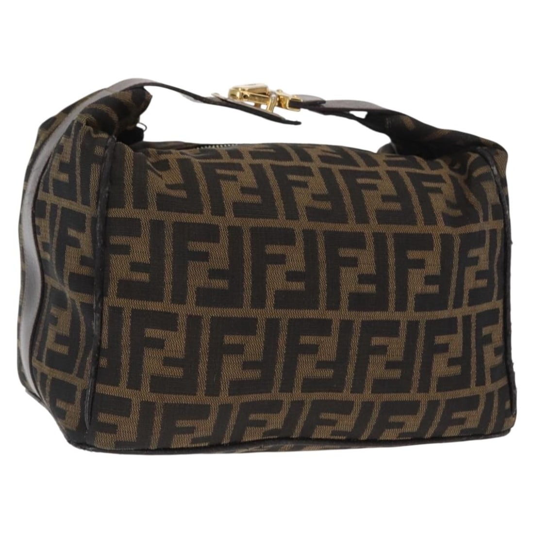 Fendi Zucca Canvas Black Brown Vanity Handbag from Italy (1 of 18)