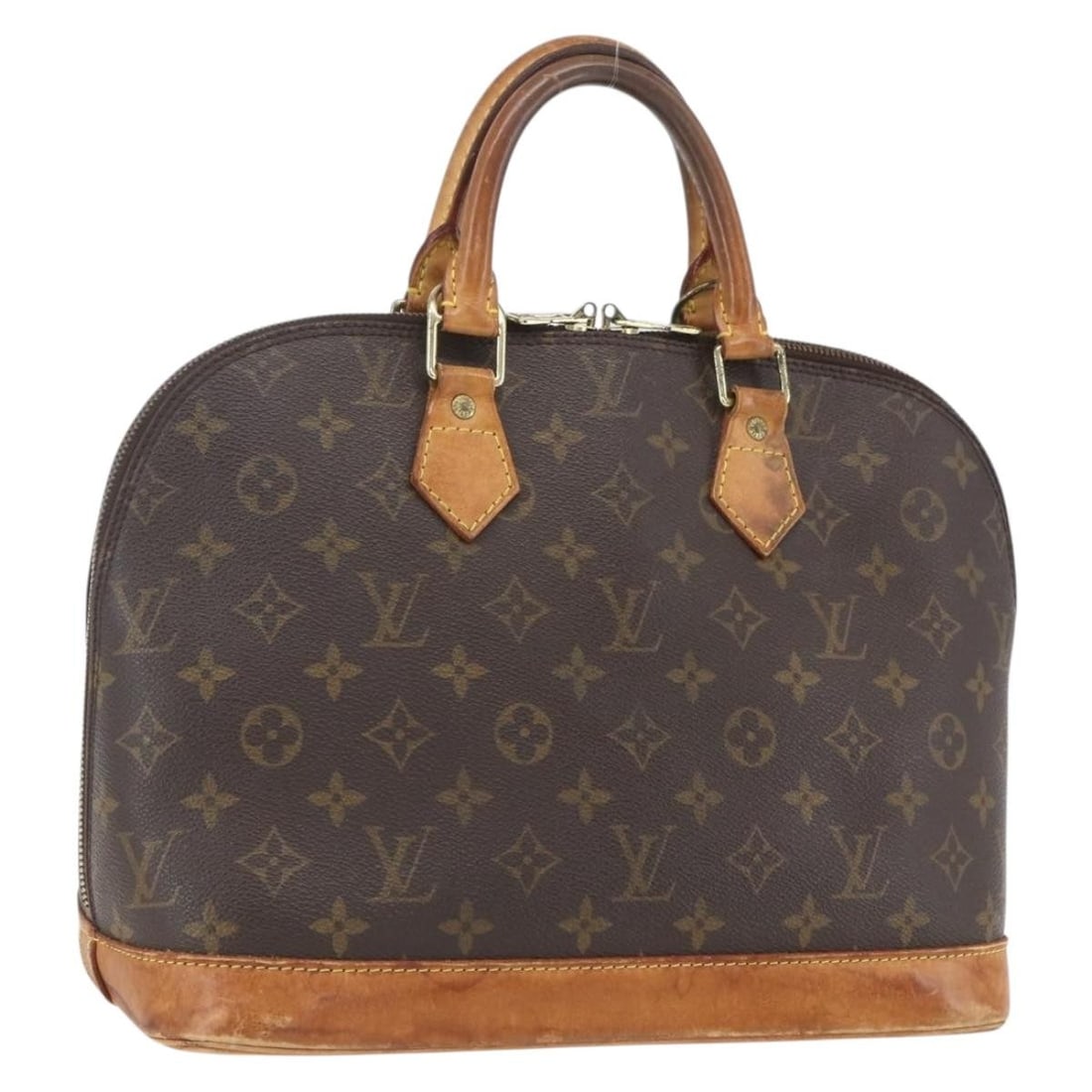 Louis Vuitton Alma Monogram Canvas Handbag Model M51130: Louis Vuitton Alma Monogram Canvas Handbag Model M51130 This Louis Vuitton Monogram Alma handbag features the classic monogram canvas exterior with a structured silhouette. The bag is made in France a