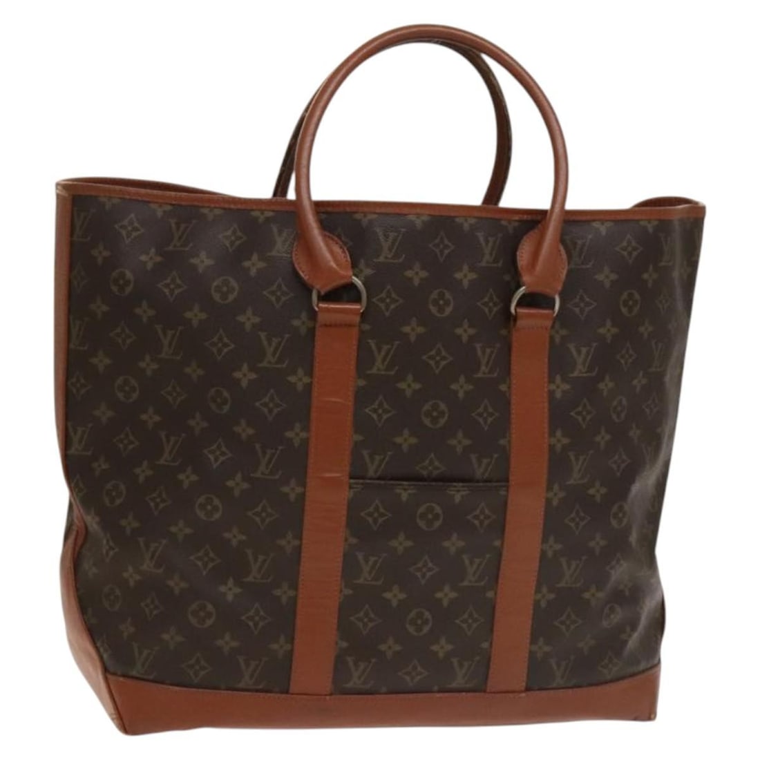 LOUIS VUITTON Monogram Sac Weekend GM Tote Bag M42420 Auth France: LOUIS VUITTON Monogram Sac Weekend GM Tote Bag M42420 Auth France This LOUIS VUITTON Monogram Sac Weekend GM Tote Bag (M42420) is a stylish and spacious accessory made from durable Monogram Canvas. Fe