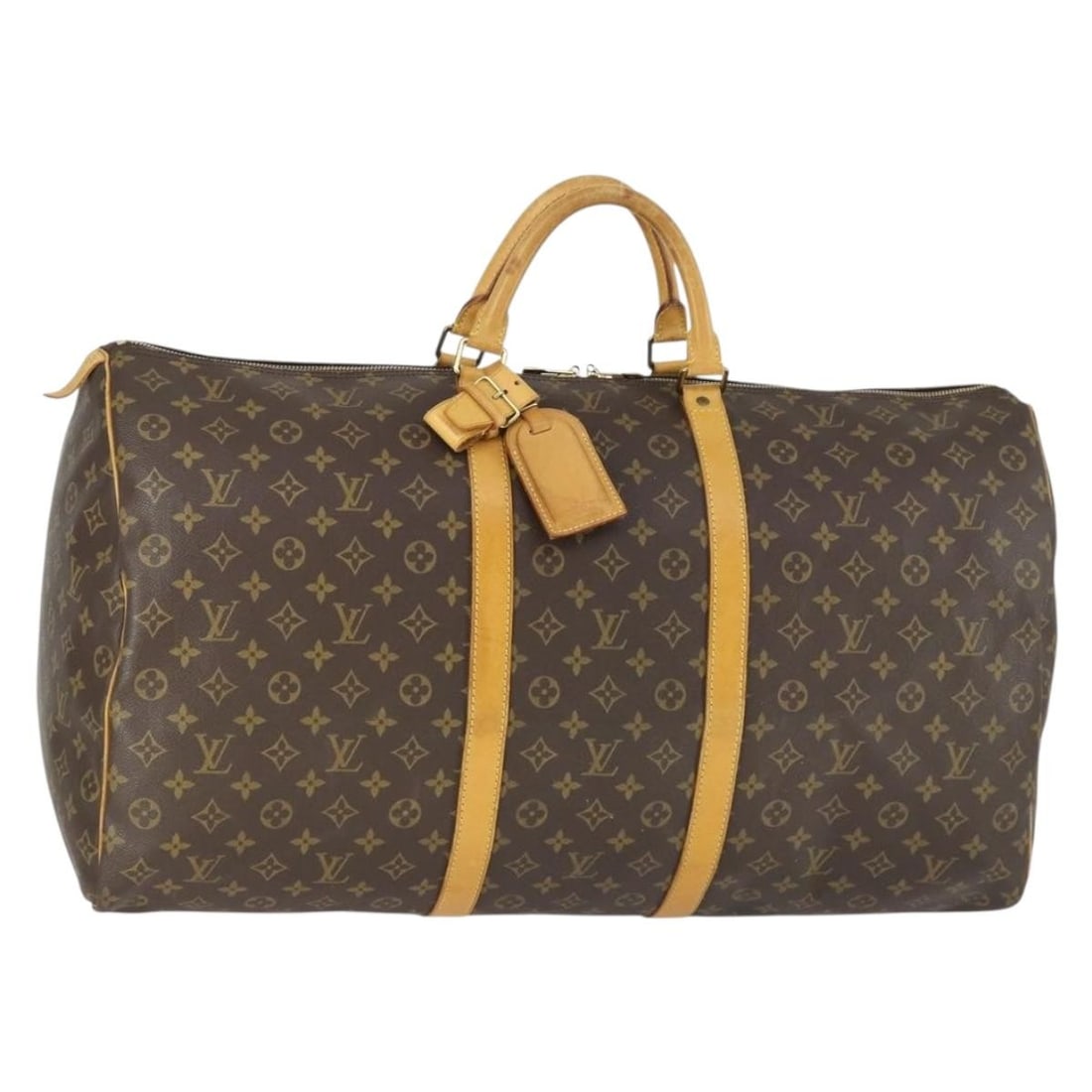 Louis Vuitton Keepall 60 Monogram Canvas Boston Bag M41422 France: Louis Vuitton Keepall 60 Monogram Canvas Boston Bag M41422 France This Louis Vuitton Monogram Keepall 60 Boston Bag, model M41422, is crafted from classic monogram canvas with natural leather trim. Th