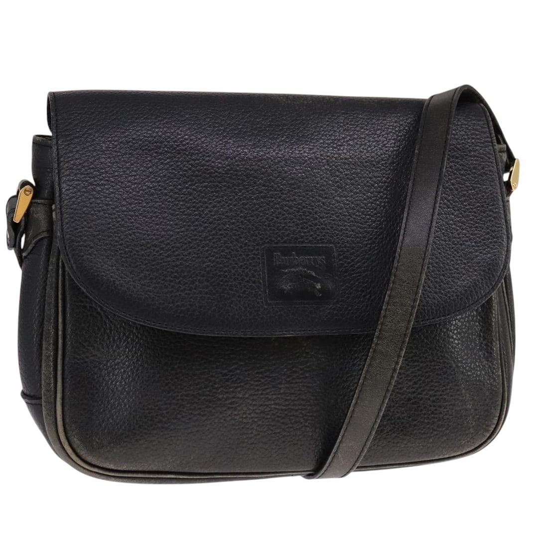 Authentic Burberrys Black Leather Shoulder Bag AC3508: Authentic Burberrys Black Leather Shoulder Bag AC3508 This Burberrys Shoulder Bag is a stylish accessory crafted from high-quality leather in a classic black finish. Measuring approximately 9.4 inches