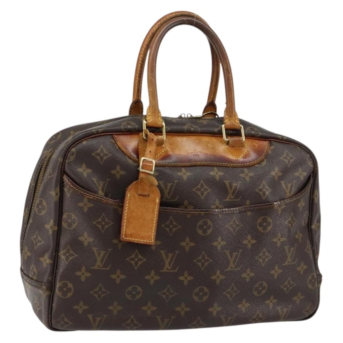 LOUIS VUITTON Monogram Deauville Hand Bag M47270 Auth France (1 of 18)