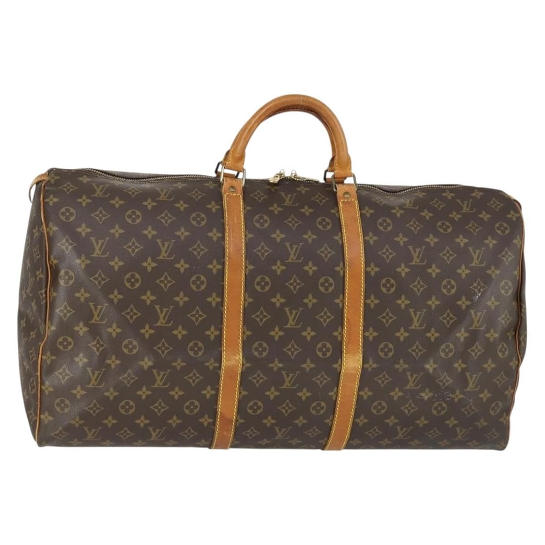 Keepall 60 Monogram Canvas Boston Bag by Louis Vuitton M41422: Keepall 60 Monogram Canvas Boston Bag by Louis Vuitton M41422 This Louis Vuitton Monogram Keepall 60 Boston Bag features the iconic monogram canvas exterior with natural leather trim and handles. The