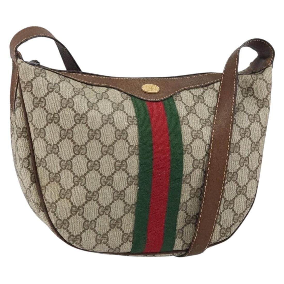 Beige GG Canvas Shoulder Bag by Gucci 001 3840 5 Series (1 of 18)