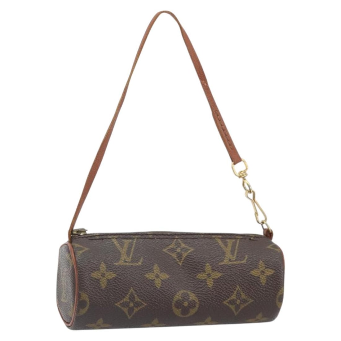 Monogram Canvas Papillon Pouch Bag by Louis Vuitton: Monogram Canvas Papillon Pouch Bag by Louis Vuitton This Louis Vuitton Monogram Papillon pouch features the iconic monogram canvas exterior with a classic monogram color. The pouch presents visible si