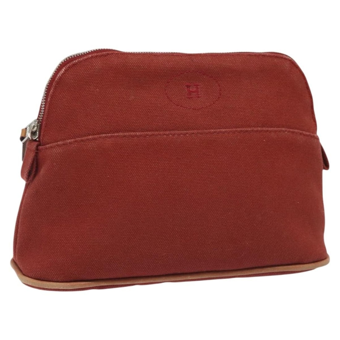 HERMES Bolide PM Pouch Red Canvas Made in France: HERMES Bolide PM Pouch Red Canvas Made in France This authentic HERMES Bolide PM Pouch is crafted from durable canvas in a vibrant red hue, perfect for adding a pop of color to your outfit. Its compac