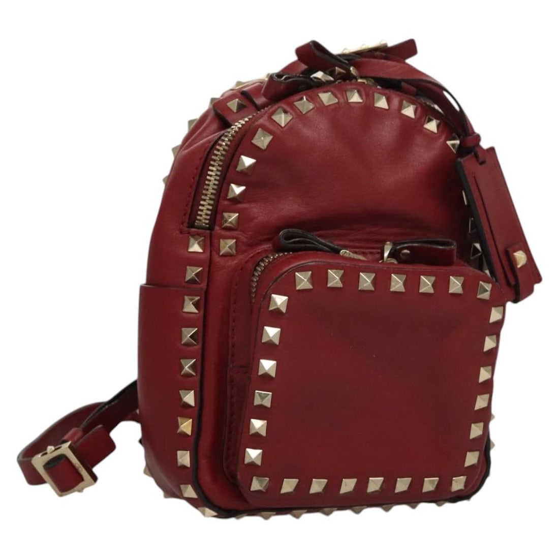 VALENTINO Red Leather Backpack Authentic Italy - 13