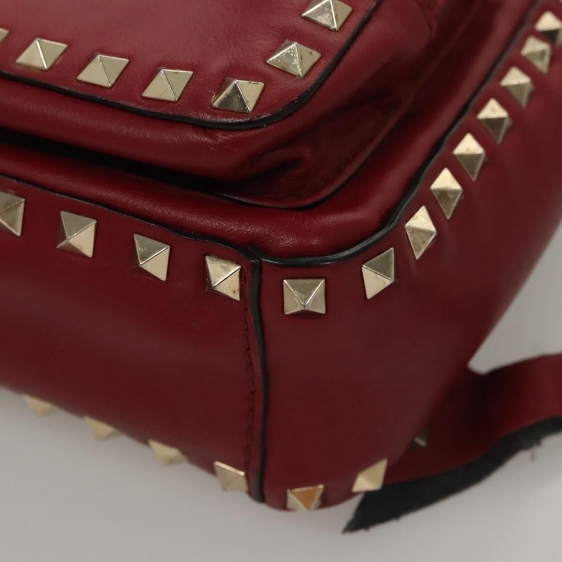 VALENTINO Red Leather Backpack Authentic Italy - 16