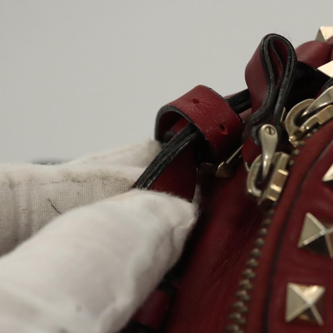 VALENTINO Red Leather Backpack Authentic Italy - 8