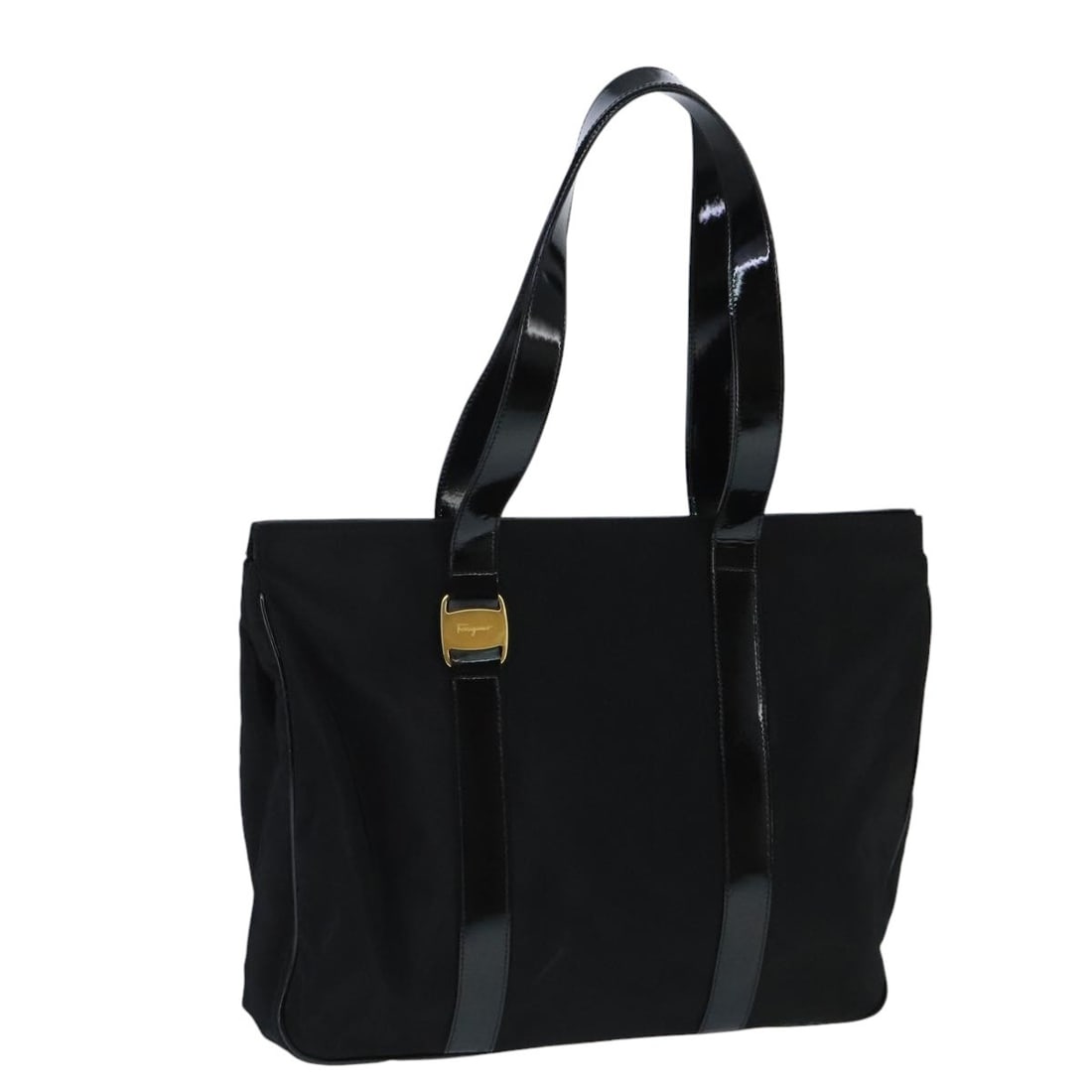 Salvatore Ferragamo Vala Black Canvas Tote Bag 40cm x 32cm x 8cm (1 of 18)